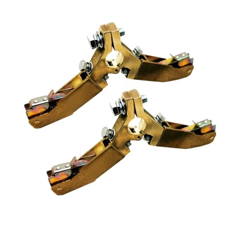 V-Form Kohlebürstenhalter 32 * 12,5mm CG665 Reel Fischgräten Kohlebürstenhalter Windkraftgenerator Schiffserdung Kupferbürstenhalter Hochstrom(Brown) von VARNOK