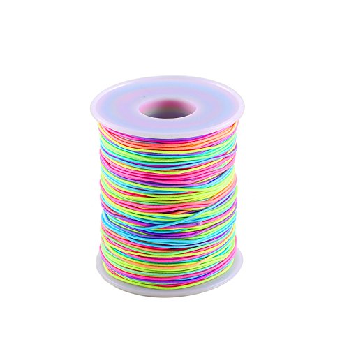 ManYee Elastische Kordel, Ø 0,1 mm, elastisch, Mehrfarbig, für Schmuck, Armband, Halskette, eine Spule von 100 m, Regenbogenfarben, perfekt für Perlenprojekte und Kunsthandwerk ManYee Elastische Kordel, Ø 0,1 mm, elastisch, Mehrfarbig, für Schmuck, Armband, Halskette, eine Spule von 100 m, Regenbogenfarben, perfekt für Perlenprojekte und Kunsthandwerk von ManYee