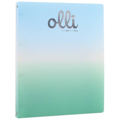 Olli Ringbuch A4 Rainbow Glitter – Rücken 24 mm, Umschlag Gradient aus recycelbarem PP, ideal für Dokumente Schule und Büro (Rainbow Glitter 3) von VARZI