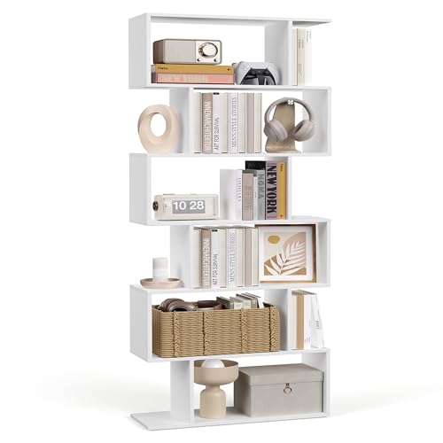 VASAGLE Bücherregal, Regal mit 6 Ebenen, Standregal, Büroregal, freistehend, Dekoregal, zur Präsentation, modern, für Wohnzimmer, Schlafzimmer, Büro, weiß LBC61WT VASAGLE Bücherregal, Regal mit 6 Ebenen, Standregal, Büroregal, freistehend, Dekoregal, zur Präsentation, modern, für Wohnzimmer, Schlafzimmer, Büro, weiß LBC61WT von VASAGLE