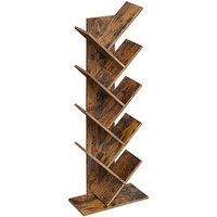 VASAGLE Bücherregal braun 50,0 x 25,0 x 141,5 cm, 1 St. von VASAGLE