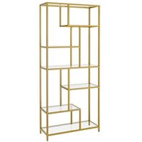 VASAGLE Bücherregal gold 80,0 x 30,0 x 180,0 cm, 1 St. von VASAGLE