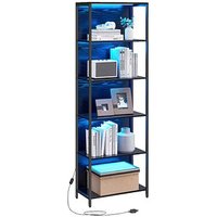 VASAGLE Bücherregal schwarz 60,0 x 30,3 x 178,6 cm, 1 St. von VASAGLE