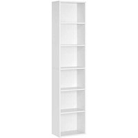 VASAGLE Bücherregal weiß 40,0 x 24,0 x 178,5 cm, 1 St. von VASAGLE