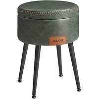 VASAGLE Hocker mit Stauraum LOM005C01 dunkelgrün Kunstleder VASAGLE Hocker mit Stauraum LOM005C01 dunkelgrün Kunstleder von VASAGLE