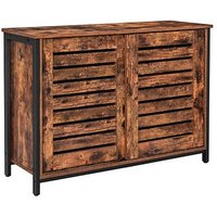 VASAGLE Kommode, LSC081B01V1 schwarz, vintagebraun 100,0 x 35,0 x 70,0 cm, 1 St. von VASAGLE
