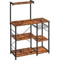 VASAGLE Küchen-Organizer braun, schwarz 90,0 x 40,0 x 134,0 cm VASAGLE Küchen-Organizer braun, schwarz 90,0 x 40,0 x 134,0 cm von VASAGLE