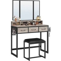 VASAGLE Schminktisch rechteckig Spanplatte beige 90,0 x 40,0 x 141,0 cm, 1 St. VASAGLE Schminktisch rechteckig Spanplatte beige 90,0 x 40,0 x 141,0 cm, 1 St. von VASAGLE