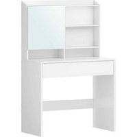 VASAGLE Schminktisch rechteckig Spanplatte weiß 70,0 x 40,0 x 136,0 cm, 1 St. von VASAGLE