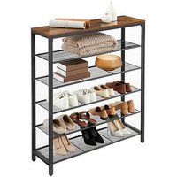 VASAGLE Schuhregal vintagebraun, schwarz 100,0 x 30,0 x 11,0 cm, 1 St. VASAGLE Schuhregal vintagebraun, schwarz 100,0 x 30,0 x 11,0 cm, 1 St. von VASAGLE
