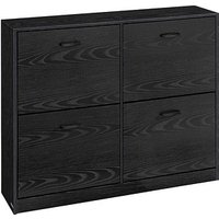 VASAGLE Schuhschrank, LBC035B01 schwarz 4 Fachböden 105,5 x 24,0 x 82,7 cm von VASAGLE