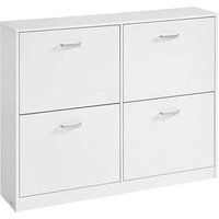 VASAGLE Schuhschrank, LBC035W01 weiß 4 Fachböden 105,5 x 24,0 x 82,7 cm von VASAGLE