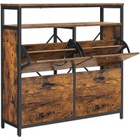 VASAGLE Schuhschrank, LBS803B01 braun 1 Fachboden 98,3 x 30,0 x 95,0 cm VASAGLE Schuhschrank, LBS803B01 braun 1 Fachboden 98,3 x 30,0 x 95,0 cm von VASAGLE