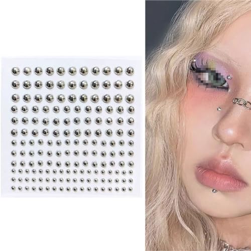 2 Bögen künstliche Lippenpiercing-Aufkleber, selbstklebend, Strass, metallische Farbe, glitzernd, Dekoration, Aufkleber für DIY, Handwerk, Schmuck, Kleidung, Make-up, Festival, Karnevals-Dekoration 2 Bögen künstliche Lippenpiercing-Aufkleber, selbstklebend, Strass, metallische Farbe, glitzernd, Dekoration, Aufkleber für DIY, Handwerk, Schmuck, Kleidung, Make-up, Festival, Karnevals-Dekoration von VASANA