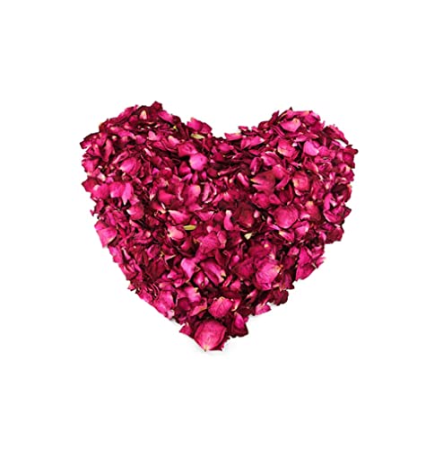 VASANA 1 Beutel (100 Gramm) getrocknete natürliche echte rote Rosenblätter organische getrocknete Blumen für Hochzeit Tisch Konfetti Topf Badekugeln Spa Party Dekoration von VASANA