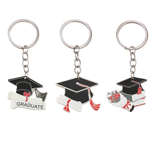 VASANA 3-teiliges schwarzes Acryl-Abschlusskappen-Schlüsselanhänger-Set, Klasse 2025, Abschluss-Geschenke, Schlüsselanhänger, Abschlusshüte, Schlüsselanhänger, Partyzubehör, Abschluss-Zubehör, Schwarz VASANA 3-teiliges schwarzes Acryl-Abschlusskappen-Schlüsselanhänger-Set, Klasse 2025, Abschluss-Geschenke, Schlüsselanhänger, Abschlusshüte, Schlüsselanhänger, Partyzubehör, Abschluss-Zubehör, Schwarz von VASANA
