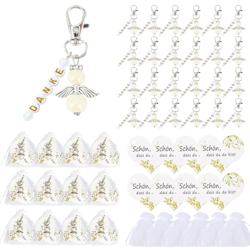Schutzengel Anhänger 24 Stück, Kleine Gastgeschenke mit Organzasäckchen Kraftpapier Glücksbringer Geschenk für Hochzeit, Taufe, Dankeschön, Kommunion, Konfirmation, Geburtstag, Silvester, Weihnachten Schutzengel Anhänger 24 Stück, Kleine Gastgeschenke mit Organzasäckchen Kraftpapier Glücksbringer Geschenk für Hochzeit, Taufe, Dankeschön, Kommunion, Konfirmation, Geburtstag, Silvester, Weihnachten von EngGlück