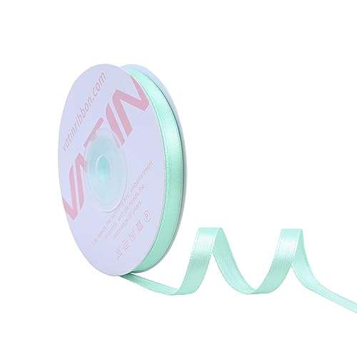 VATIN 25 Meter Satinband Minze 6MM Einseitiges Farbband Schleifenband Band geschenkband Dekoband satinband VATIN 25 Meter Satinband Minze 6MM Einseitiges Farbband Schleifenband Band geschenkband Dekoband satinband von VATIN