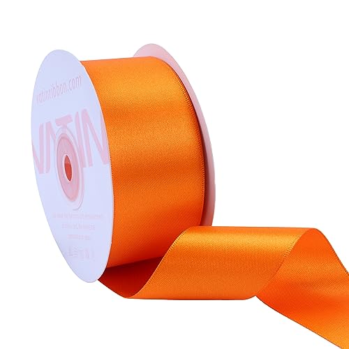 VATIN 25 Meter Satinband Orange 40MM Schleifenband Band geschenkband Dekoband satinband von VATIN