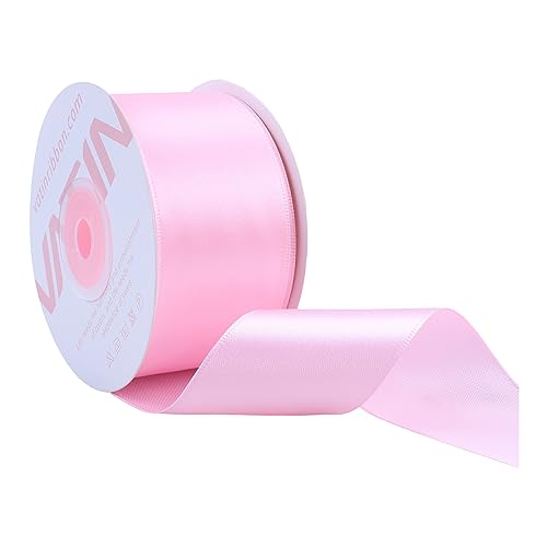 VATIN 25 Meter Satinband Rosa 38MM Einseitiges Farbband Schleifenband Band geschenkband Dekoband satinband von VATIN