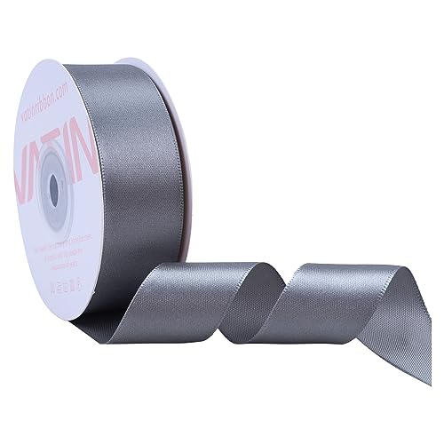 VATIN 25 Meter Satinband Silber 25MM Einseitiges Farbband Schleifenband Band geschenkband Dekoband satinband VATIN 25 Meter Satinband Silber 25MM Einseitiges Farbband Schleifenband Band geschenkband Dekoband satinband von VATIN