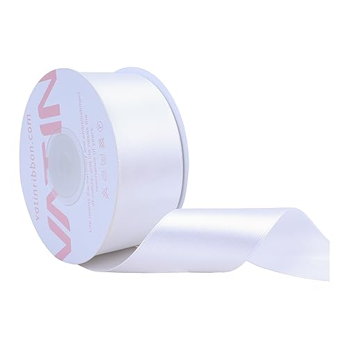 VATIN 25 Meter Satinband Weiß 38MM Einseitiges Farbband Schleifenband Band geschenkband Dekoband satinband VATIN 25 Meter Satinband Weiß 38MM Einseitiges Farbband Schleifenband Band geschenkband Dekoband satinband von VATIN