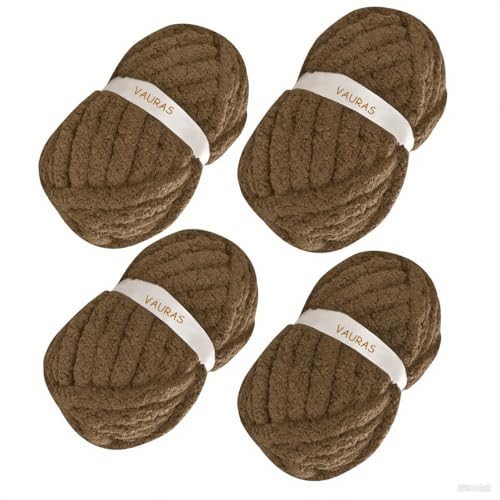 Chenille-Garn zum Handstricken, flauschiges Garn, DIY, Häkeln, grobes Garn, Jumbo, superweich, Khaki/1 kg Chenille-Garn zum Handstricken, flauschiges Garn, DIY, Häkeln, grobes Garn, Jumbo, superweich, Khaki/1 kg von VAURAS