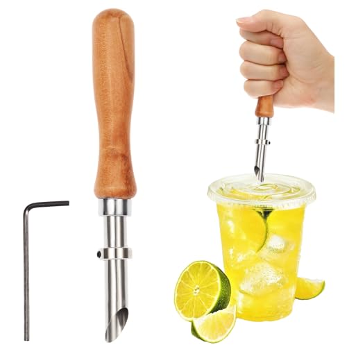 2 Stück Strohhalm Lochstanzer Set,Edelstahl Strohhalmlocher für Limonadenstände mit Holzgriff,16 cm Strohlocher Püriertes Obst, Kräuter und Eis,Stanzwerkzeuge für Cafés, Restaurants Bars und Haushalt 2 Stück Strohhalm Lochstanzer Set,Edelstahl Strohhalmlocher für Limonadenstände mit Holzgriff,16 cm Strohlocher Püriertes Obst, Kräuter und Eis,Stanzwerkzeuge für Cafés, Restaurants Bars und Haushalt von VAVPUP