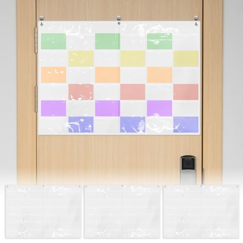 3 Stück Karteikarten Organizer mit 36 ​​Fächern,84.3 * 60cm,Faltbar Wandmontierte Visitenkarten Aufbewahrungsboxen,für Studium, Organisation, Büro, Bibliothek und Workflow Tracking(weiß,3ps) von VAVPUP