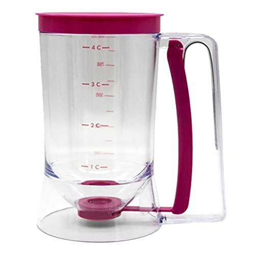 VAVPUP Kuchen Teigportionierer,900 ml Teigspender,Pfannkuchenteigspender mit Messlaschen und Quetschgriffhalter,Teigspender für Kekse, Kuchen,Waffeln,Sahnetrenner,Mess-Backwerkzeug(1) von VAVPUP