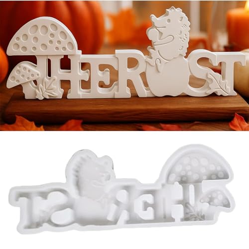 ikonformen Gießformen Herbst,Silikonform Herbst Kürbis Igel Gipsform zumGießformen Silikon für Gips Harz Kerzen, DIY Herbstdeko Basteln von VAWSVOCS