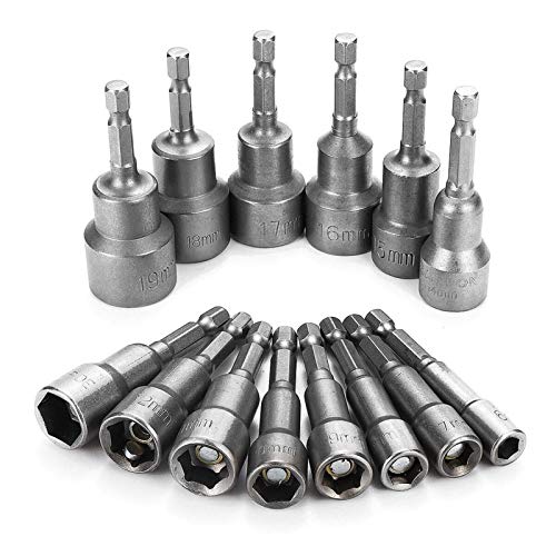 14 Stück 6-19 mm 1/4 Zoll Sechskantschaft Stecknuss Magnetischer Steckschlüsselsatz Bohreradapter Bohrfutter Bohrfutter 14 Stück 6-19 mm 1/4 Zoll Sechskantschaft Stecknuss Magnetischer Steckschlüsselsatz Bohreradapter Bohrfutter Bohrfutter von VBNCUUIOPO