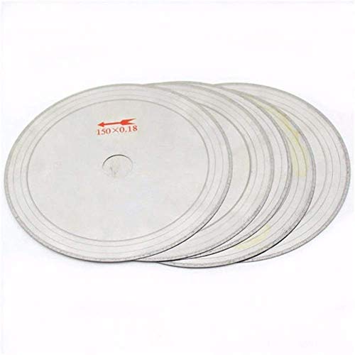 VBNCUUIOPO Sägeblatt, 10 Stück, 0,43 mm, 15,2 cm, superdünne Diamant-Lapidar-Sägeblätter, 150 mm x 20 mm, Edelstein-Trennscheibe, Schneidwerkzeug VBNCUUIOPO Sägeblatt, 10 Stück, 0,43 mm, 15,2 cm, superdünne Diamant-Lapidar-Sägeblätter, 150 mm x 20 mm, Edelstein-Trennscheibe, Schneidwerkzeug von VBNCUUIOPO