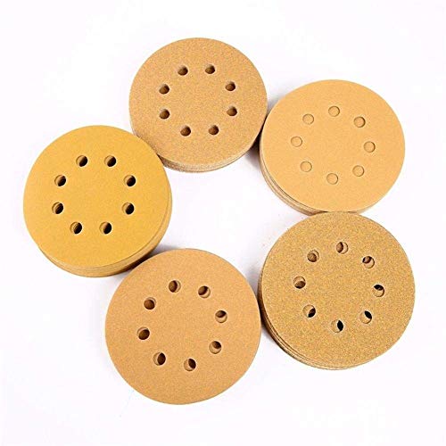 VBNCUUIOPO Schleifscheiben, 12,7 cm, 8 Löcher, Klett-Schleifpapier, Körnung 60/80/120/150/240, 100 Stück VBNCUUIOPO Schleifscheiben, 12,7 cm, 8 Löcher, Klett-Schleifpapier, Körnung 60/80/120/150/240, 100 Stück von VBNCUUIOPO