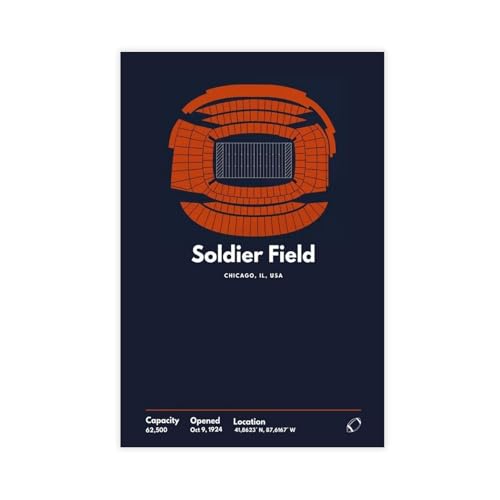 VBQHIR Poster auf Leinwand, Motiv: Chicago Bears, blanko, Schlafzimmer, Dekoration, Landschaftsdekoration, Geschenk, 60 x 90 cm VBQHIR Poster auf Leinwand, Motiv: Chicago Bears, blanko, Schlafzimmer, Dekoration, Landschaftsdekoration, Geschenk, 60 x 90 cm von VBQHIR