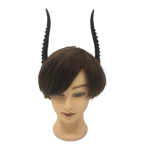 VBRYUAW 1 Stück Gothic Tier Schaf Teufel Hörner Stirnband Halloween Karneval Party Kostüm Requisiten Dämon Horn Kopfschmuck Cosplay Kopfbedeckung von VBRYUAW