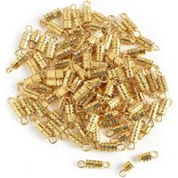 VBS Schraubverschlüsse "3,8 mm", 100 Stück - Goldfarben von Gold