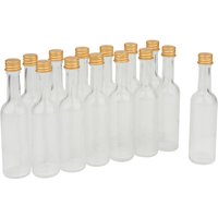VBS Glasflaschen mit Schraubverschluss, ca. 60 ml, 14 Stück von Durchsichtig