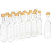 VBS Glasflaschen mit Schraubverschluss, ca. 60 ml, 14 Stück von Durchsichtig