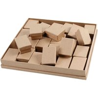 Pappschachteln "Rechteck" in Schachtel, 24 Stück von Braun