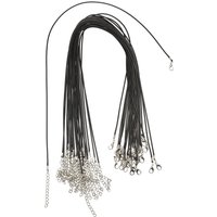 VBS Halsketten mit Regulierungskettchen, 25 Stück von Schwarz