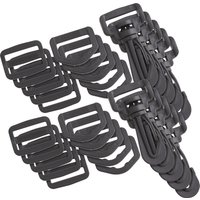 VBS Taschenzubehör-Set "Karabiner, D-Ring und Leiterschnalle", 30-tlg - 25 mm von VBS XXL