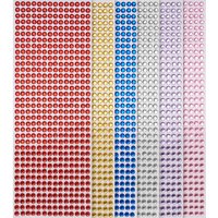 VBS Schmucksteine "6 Farben",  6 Karten à 500 Stück von Multi