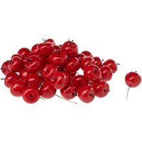 VBS Deko-Äpfel am Draht "Rot", 50 Stück von Rot