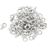50 Karabinerverschlüsse, 10mm, versilbert, Großhandelspackung 50 Karabinerverschlüsse, 10mm, versilbert, Großhandelspackung von VBS Großhandelspackung