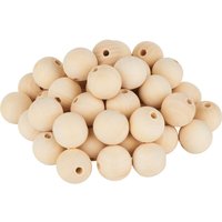 VBS Holzkugeln durchgebohrt - Ø 30 mm, 50 Stück von Beige