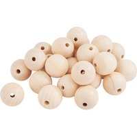 VBS Holzkugeln durchgebohrt - Ø 40 mm, 25 Stück von Beige