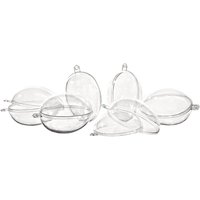 Acryleier, 8 cm, 6er-Pack Acryleier, 8 cm, 6er-Pack von Durchsichtig