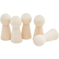 Figurenkegel, 5 Stück von Beige