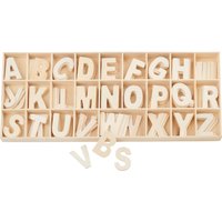 VBS Holz-Buchstaben-Set "Sortiert - Natur", 130 Stück von Beige